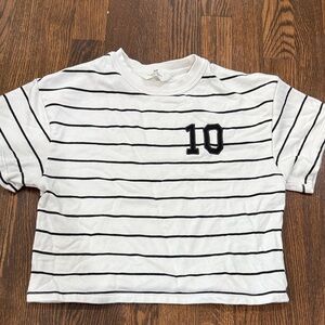 H&M Black and White Striped Kids Tee